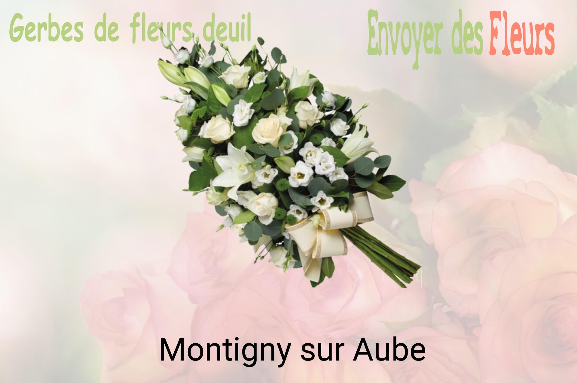 Gerbe de fleurs de deuil livrée à Montigny-sur-Aube